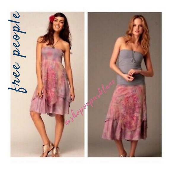 Free People Dresses & Skirts - Free People Tie Dye Convertible Skirt, Pink Multi